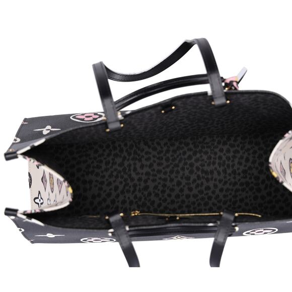 Louis Vuitton Onthego GM Wild at Heart Tote Bag Black Pink Monogram Canvas - Picture 4 of 8